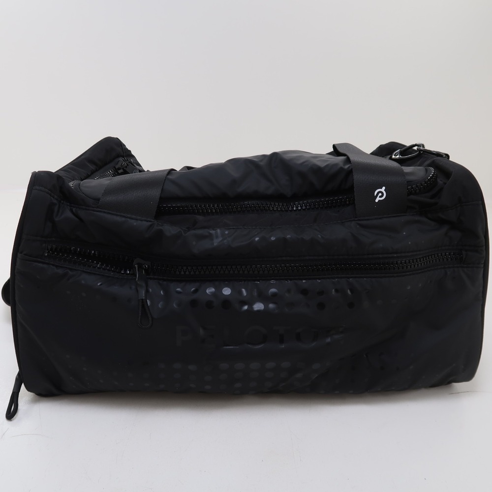 Peloton On The Go Duffle Bag Black Travel Gym Puffed Shoe Compartment